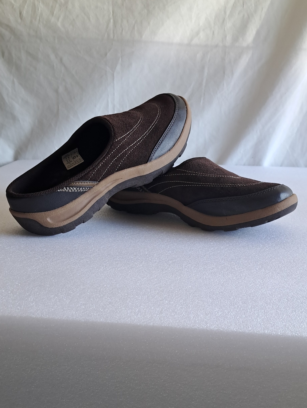 Woen's Lands End Casual Slip-Ons In Dark Brown